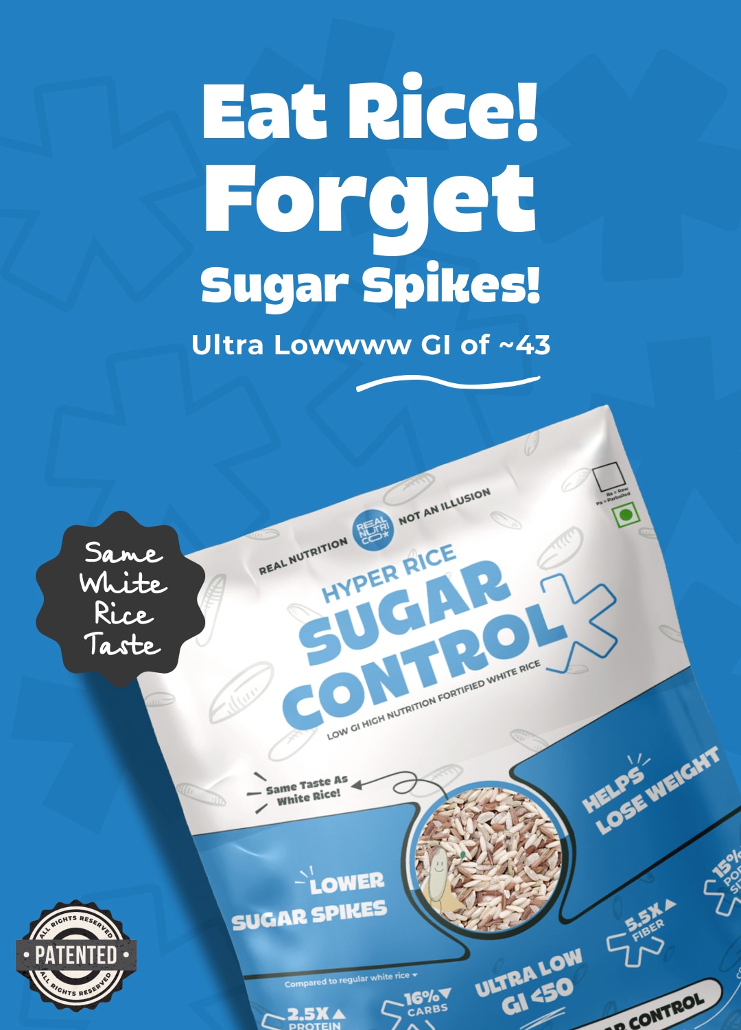 Sugar Control Rice Buy Sugar Control Rice | Low GI White Rice (GI 43) | Diabetic Friendly ...