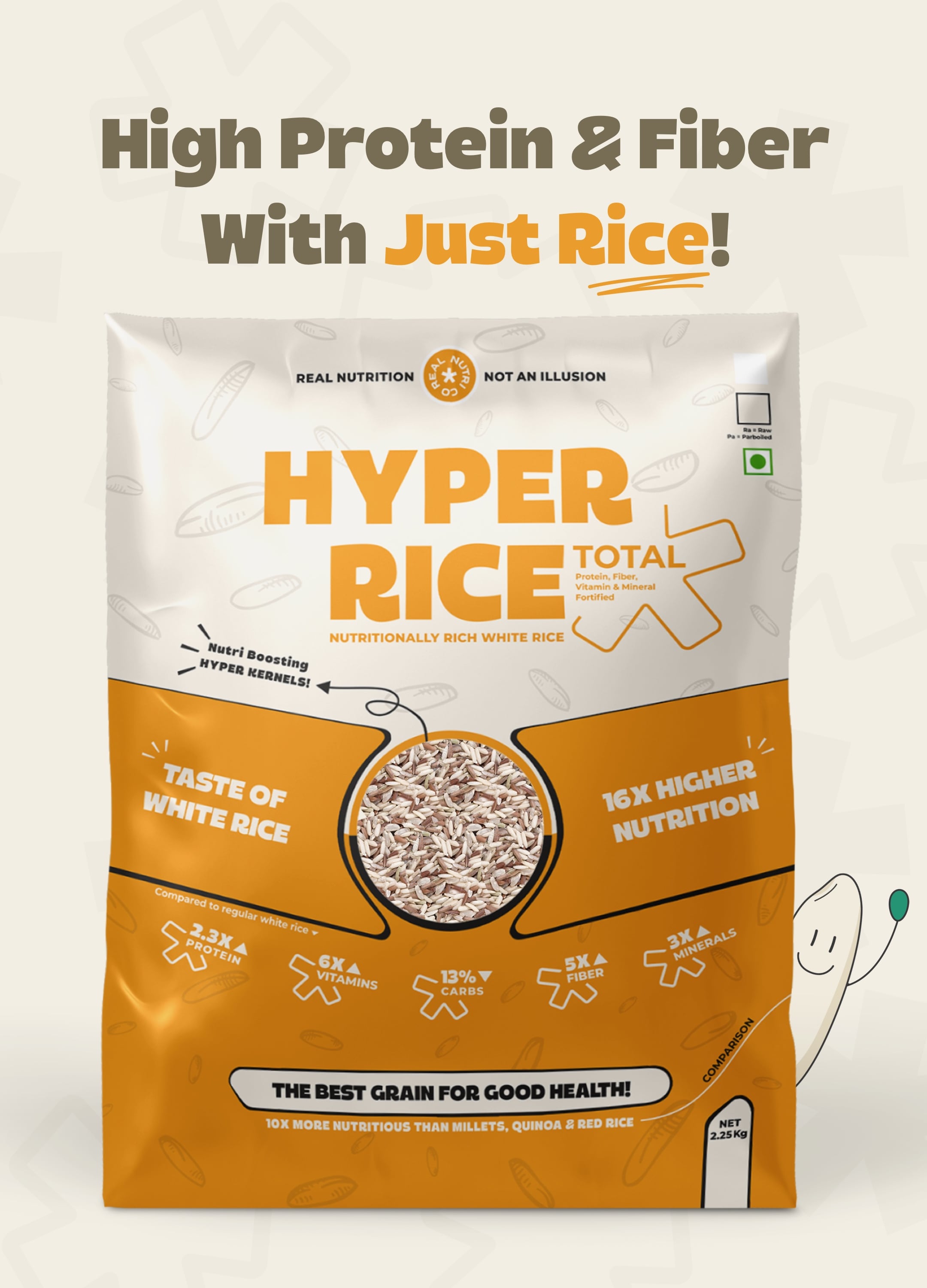 Hyper Rice Total : High Quality Protein with low carbs – RealNutriCo